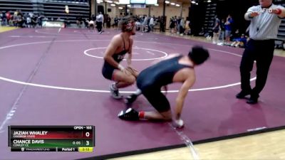 165 lbs Cons. Round 4 - Jaziah Whaley, Chadron State vs Chance Davis, Cowley CC