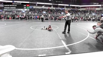 46 lbs Quarterfinal - Carter Mcculley, Claremore Wrestling Club vs Vincent Jimenez, Grindhouse/rising Sun