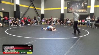 82 lbs Round 3 (4 Team) - Mya Beckett, Badger Girls Elite vs Piper Phillips, Female Elite Wrestling