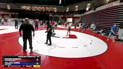 215 lbs Quarterfinal - Zayden Roberts, Elgin Grapplers vs Malachi Lorne, Oklahoma