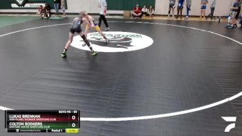 85 lbs Champ. Round 2 - Colton Rodgers, Eastside United Wrestling Club vs Lukas Brennan, High Plains Thunder Wrestling Club