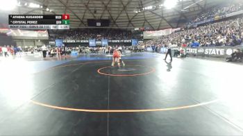 Girls 2A 110 lbs Quarterfinal - Athena Kusander, Washington (Girls) vs Crystal Perez, Quincy (Girls)