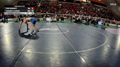 5A 165 lbs Champ. Round 1 - Garrett Larsen, Wood River vs Ron Bennett, Preston