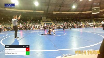 64 lbs Round Of 16 - Hudson Burns, Sebolt Wrestling Academy vs Ryan Federico, Lake Catholic