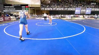 Boys 1A 132 lbs Cons. Round 5 - Jack Glackler, La Center vs Eliuth Serra, Connell