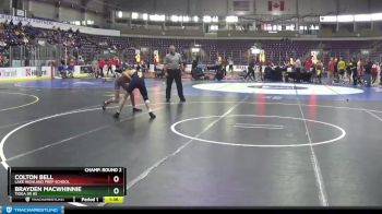 110 lbs Champ. Round 2 - Colton Bell, Lake Highland Prep School vs Brayden MacWhinnie, Tioga Sr HS