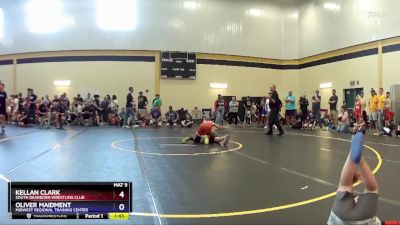 98 lbs Semifinal - Kellan Clark, South Dearborn Wrestling Club vs Oliver Maidment, Midwest Regional Training Center