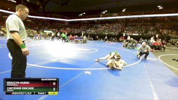 110 Class 1 lbs Quarterfinal - Cheyenne Kincade, DeSoto vs Graclyn Hursh, Marshfield