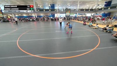 128 lbs Cons. Round 4 - Karina Lojowski, Unattached vs Naura Simison, Unattached