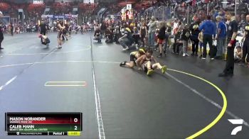 72 lbs Cons. Round 2 - Mason Norander, Warren Pride WC vs Caleb Mann, Bear`s Den Grappling Center