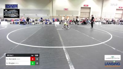 69 lbs Rr Rnd 1 - Dayton Horneck, Askren Wrestling Academy - (B) vs Greyson Ringler, Michigan Premier WC - (A)