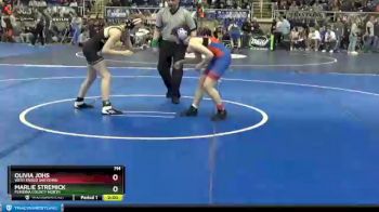115 lbs Champ. Round 1 - Olivia Johs, West Fargo Sheyenne vs Marlie Stremick, Pembina County North