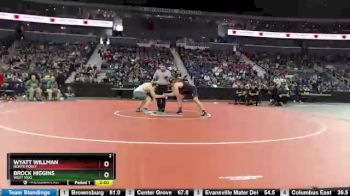 195 lbs Quarterfinal - Brock Higgins, West Vigo vs Wyatt Willman, North Posey