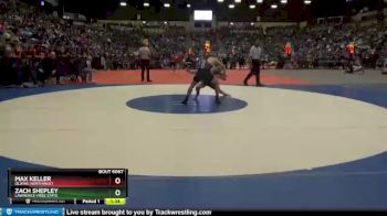 6A - 160 lbs Champ. Round 1 - Max Keller, Olathe Northwest vs Zach Shepley, Lawrence-Free State