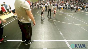 43 lbs Consi Of 8 #2 - Creek Campbell, Collinsville Cardinal Youth Wrestling vs Brody Boyd, Team Tulsa Wrestling Club