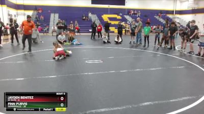 70 lbs Round 2 (6 Team) - Jayden Benitez, KC Elite vs Finn Purvis, Summerville