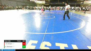 143 lbs Champ. Round 1 - Abygail Vargas, Coulee Crushers Wrestling vs Sage Womack, Ilwaco Youth Wrestling