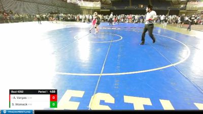 143 lbs Champ. Round 1 - Abygail Vargas, Coulee Crushers Wrestling vs Sage Womack, Ilwaco Youth Wrestling