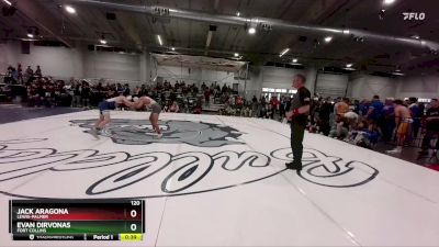 120 lbs Cons. Round 2 - Evan Dirvonas, Fort Collins vs Jack Aragona, Lewis-Palmer