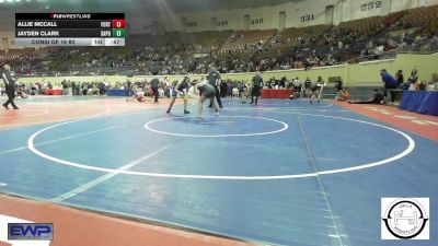 130 lbs Consi Of 16 #2 - Allie McCall, Fort Gibson Youth Wrestling vs Jayden Clark, Sapulpa Jr High