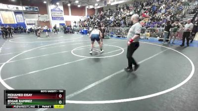 190 lbs Champ. Round 1 - Edgar Ramirez, St John Bosco vs Mohamed Eisay, Westview