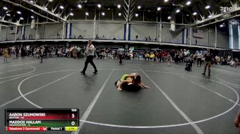 100 lbs Round 5 (6 Team) - Aaron Szumowski, Buxton vs Maddox Hallam, Headhunters