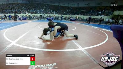 105 lbs Quarterfinal - Cole Blankenship, Mustang Bronco Wrestling Club vs Bo Chase, Bridge Creek Youth Wrestling