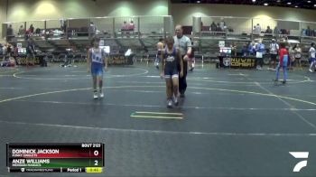 75 lbs Semifinal - Dominick Jackson, Funky Singlets vs Anze Williams, Meridian Maniacs