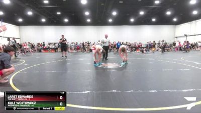 117 lbs Round 1 (4 Team) - Jaret Edwards, The Dirty Merkles vs Kolt Wojtowecz, Wednesday Warriors