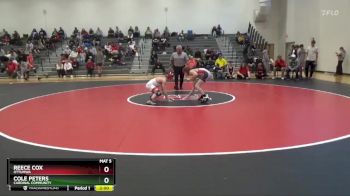 113 lbs Cons. Round 2 - Reece Cox, Ottumwa vs Cole Peters, Cardinal Community