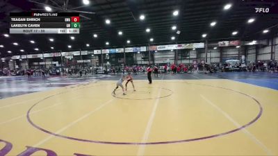 55 lbs Champ. Round 1 - Lakelyn Caven, Governor Wrestling vs Teagan Ehrich, Gladiator Wrestling Academy