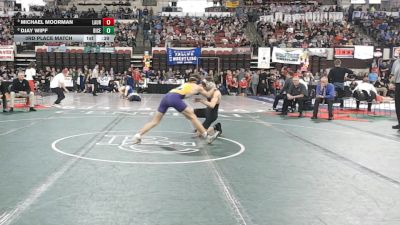 A - 144 lbs 3rd Place Match - Michael Moorman, Laurel vs Djay Wipf, Billings Central/Joliet