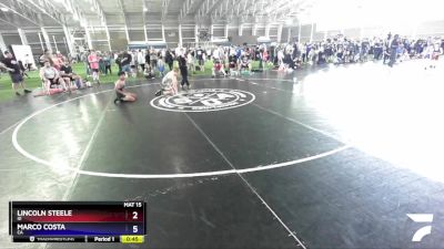 130 lbs 1st Place Match - Lincoln Steele, ID vs Marco Costa, CA