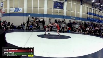 132 lbs Placement (16 Team) - Isaac Anderson, DeKalb vs Zane Maple, Fort Wayne Snider