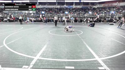 49 lbs Consi Of 8 #2 - Maverick Sicka, Southern Illinois Bulldogs vs Aiden Edelman, Mighty Lion Wrestling Club
