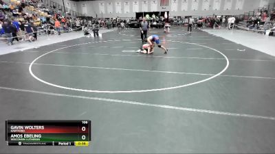 106 lbs Cons. Round 7 - Gavin Wolters, Hartford vs Amos Ebeling, Wisconsin Lutheran