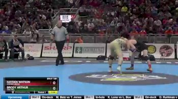 145 lbs Quarterfinal - Hayden Watson, Center Grove vs Brody Arthur, Oak Hill