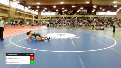 150 lbs Quarterfinal - Joe Velazquez, Old Tappan vs Daniel Lagrone, Paramus