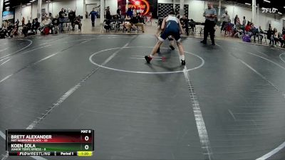 115 lbs Round 1 (4 Team) - Brett Alexander, Mat Warriors Black vs Koen Sola, Junior Terps Xpress