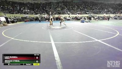 4A-113 lbs Quarterfinal - Liam Russell, Harrah vs Brogan O`Neal, Catoosa