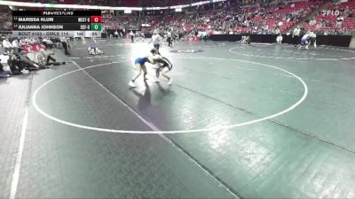 Girls 114 lbs Cons. Round 1 - Julianna Johnson, Saint Croix Falls-Girls vs Marissa Klum, Westby-Girls