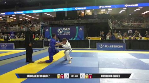 Owen Louis Bauser vs Jacob Andrews Valdez 2025 Pan Kids Jiu-Jitsu IBJJF Championship