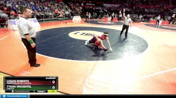 1A 120 lbs Semifinal - Tyson Waughtel, Carlyle vs Logan Roberts, Warrensburg (W.-Latham)