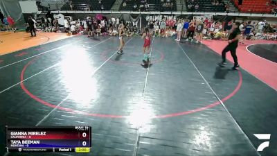 75 lbs Cross Bracket (8 Team) - Gianna Mirelez, California vs Taya Beeman, Montana