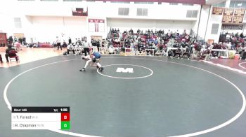 132 lbs Quarterfinal - Tristan Forest, Whitman-Hanson vs Roman Chapman, Putnam