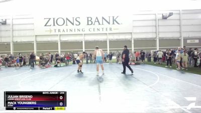 215 lbs Cons. Semi - Mack Youngberg, Utah vs Julian Briseno, Laker Wrestling Club