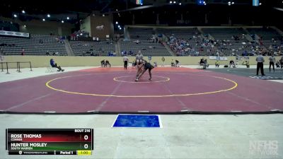 132 lbs Cons. Round 2 - Hunter Mosley, South Warren vs Rose Thomas, Conner