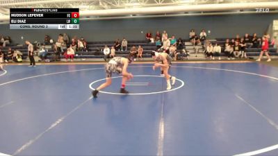126-138 lbs Cons. Round 3 - Hudson Lefever, Fillmore Central vs Eli Diaz, Living Word