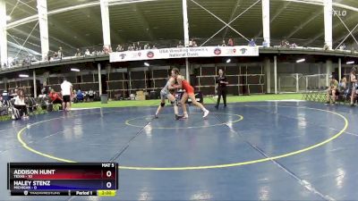 102 lbs Round 2 (8 Team) - Addison Hunt, Texas vs Haley Stenz, Michigan