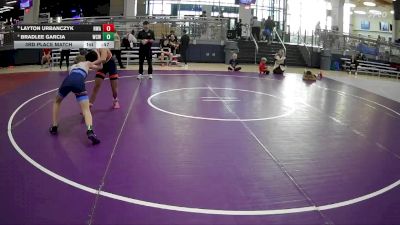 120 lbs 3rd Place Match - Layton Urbanczyk, Nolf Wrestling Academy vs Bradlee Garcia, Wesley Club Wrestling